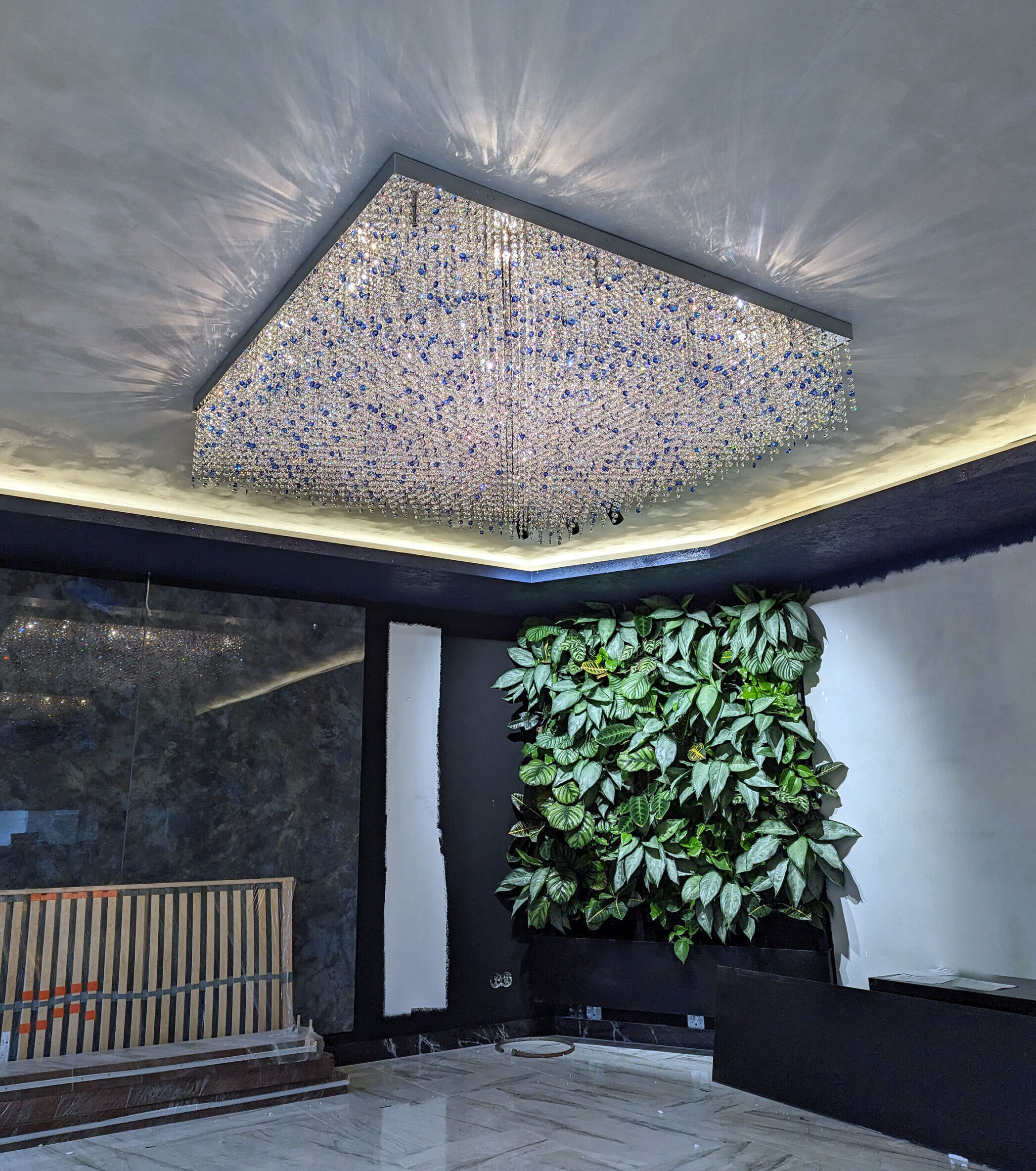 Crystal Carpet Blue Stones